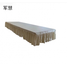 军慧酒店后厨家具 米黄色贡缎面桌布JH-6906
