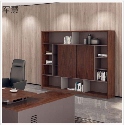 军慧胡桃色文件柜JH-6776