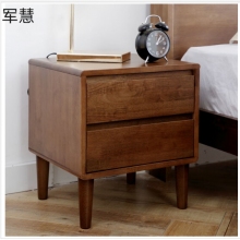 军慧胡桃色床头柜JH-6750