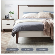 军慧1.8米原木色床JH-6806