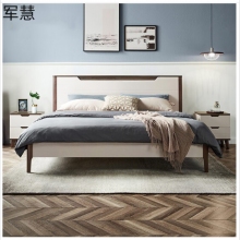 军慧1.8米原木色床JH-6806