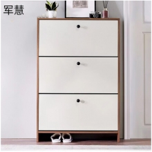 军慧胡桃柜体白色鞋柜JH-6807