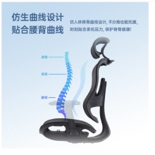 军慧黑色尼龙背办公椅JH-6814