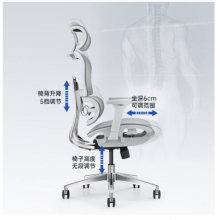 军慧腰背分离黑色办公椅JH-6820