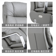 军慧灰色沙发办公椅JH-6823